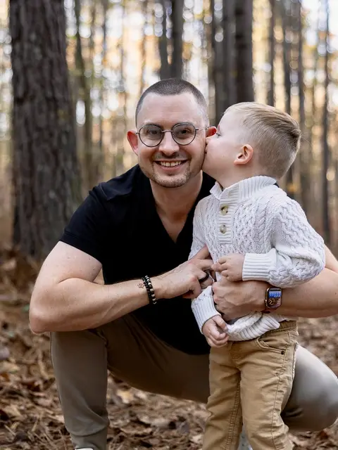 Chris and his son Bruce